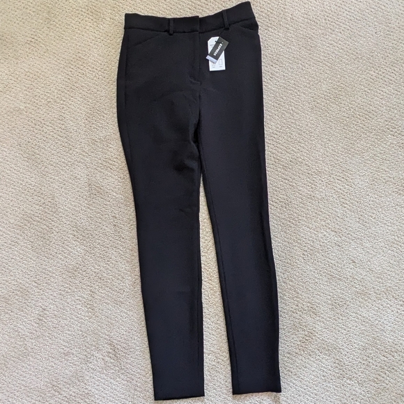 Express Skinny High Rise Super Soft Twill Pants Black Dress Pants Size 4 Long - Picture 2 of 9